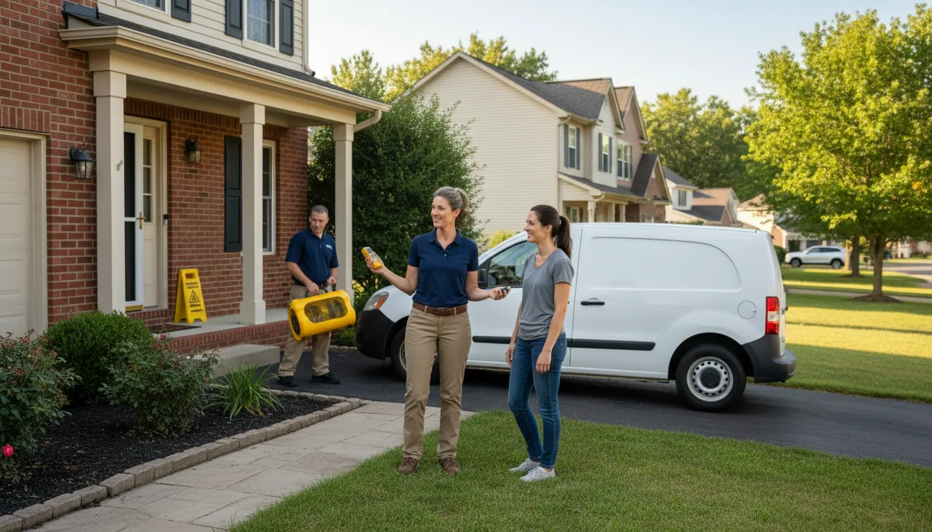 Residential water damage restoration in Ponce De Leon, FL
